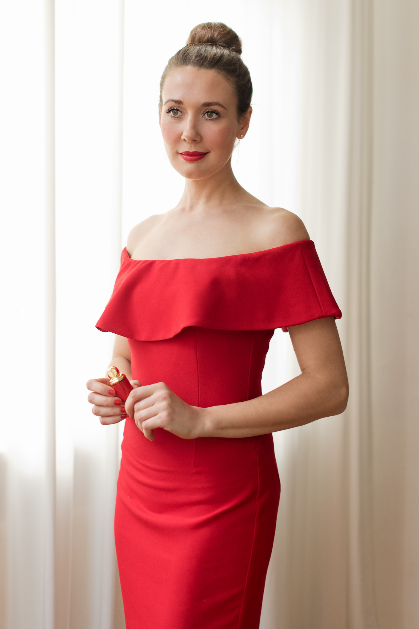 guerlain-dior-bobbi-brown-benefit-make-up-tutorial-zara-off-shoulder-red-dress-beautyblog