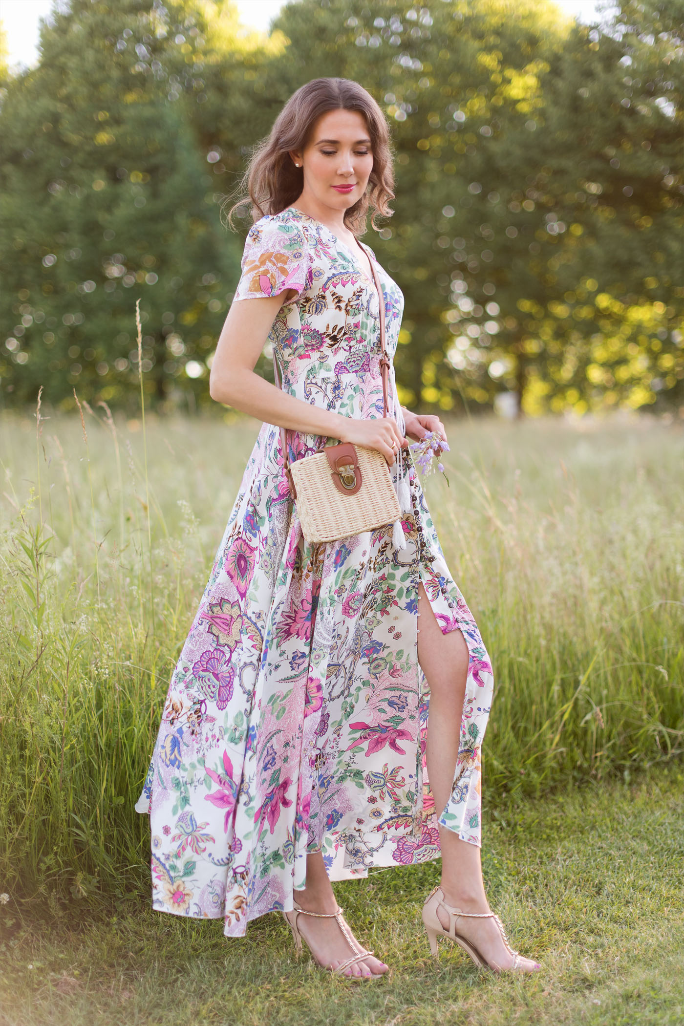 shein-flower-maxi-dress-maxi-kleid-mint-and-berry-tasche-summeroutfit-fashionblogger
