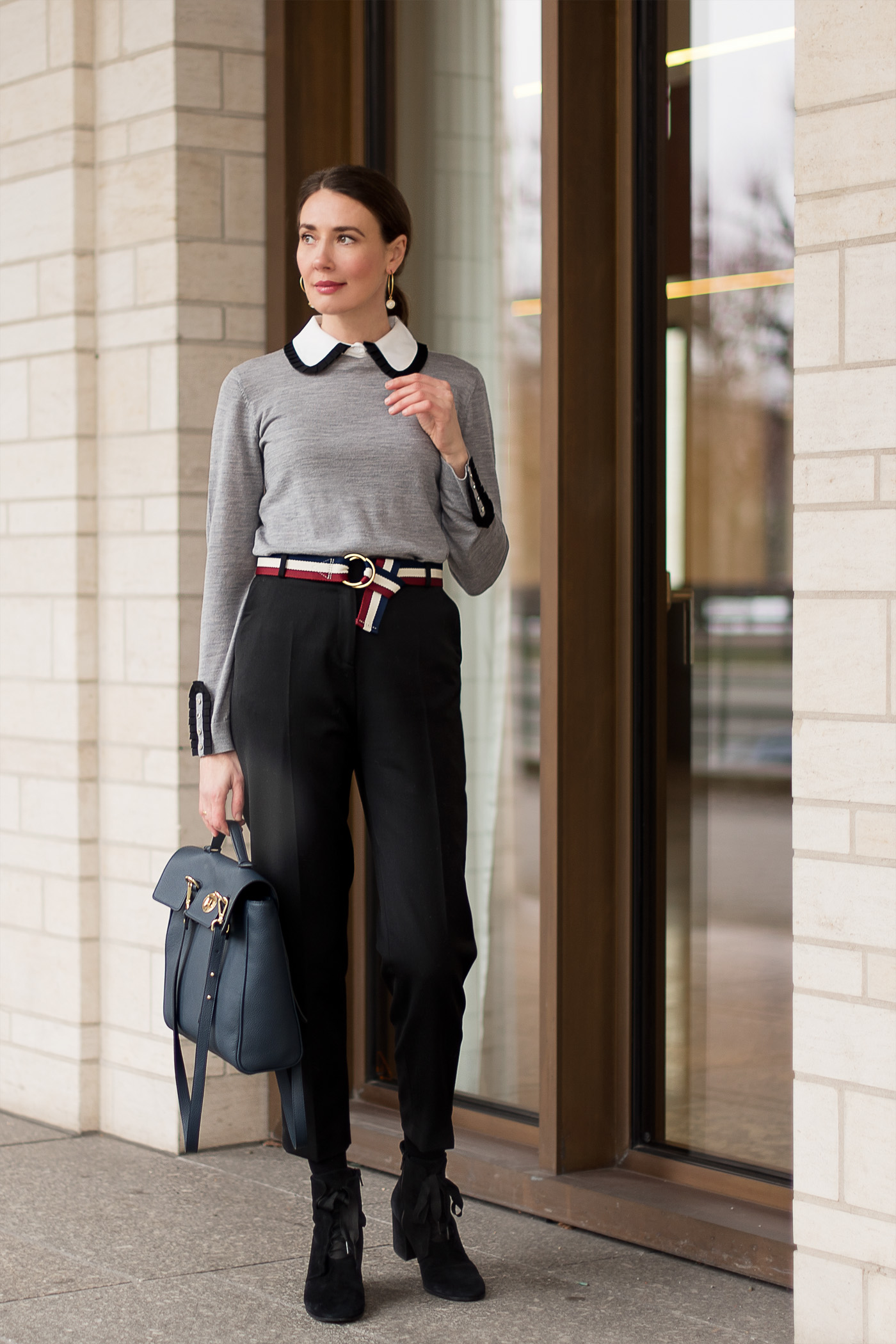 business-outfit-office-look-CLAUDIE-PIERLOT-outfit-winterstyle-fashionblog-businesshose-kennel-und-schmneger-stiefeletten